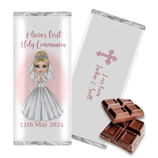 Communion Personalised Chocolate Bar -gift