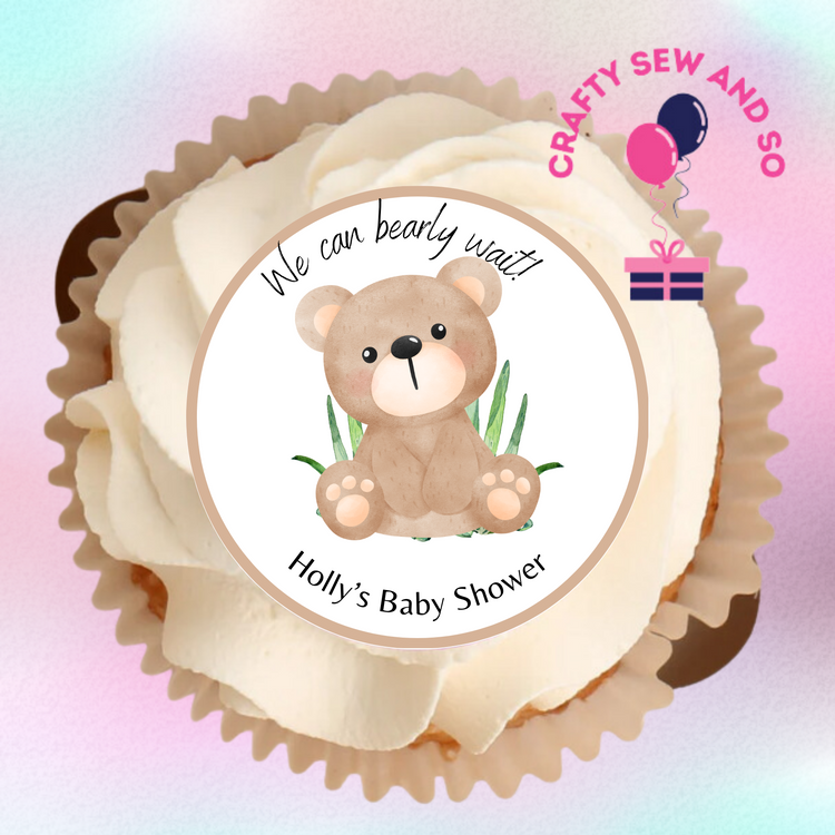 Edible cupcake toppers- baby shower