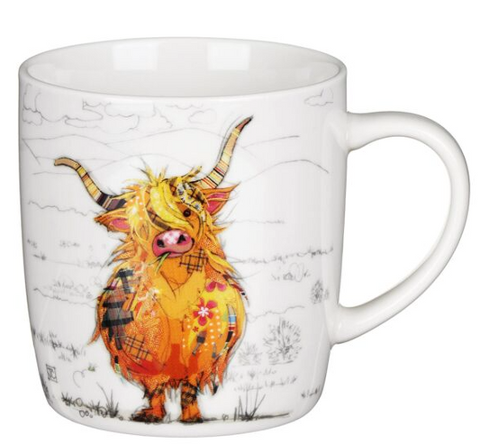 Bug Art Hamish Highland Cow Mug