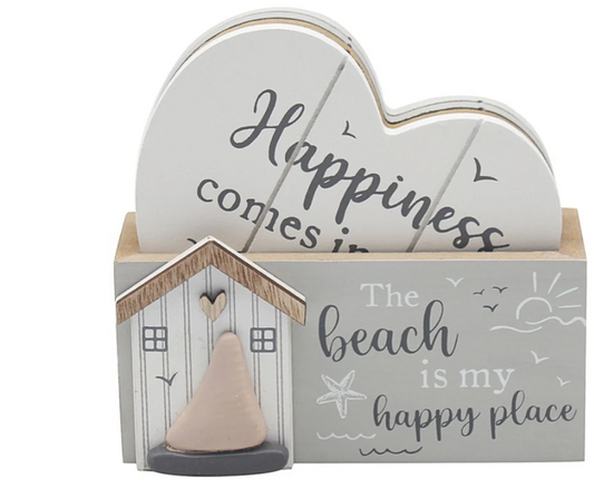 Happy Place Beach Coasters, Set of 4