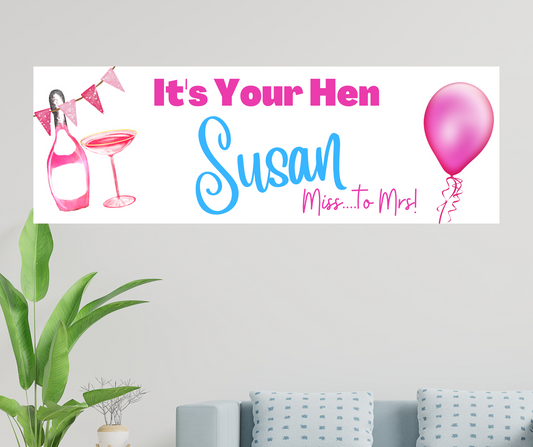 Personalised Hen Party Banner