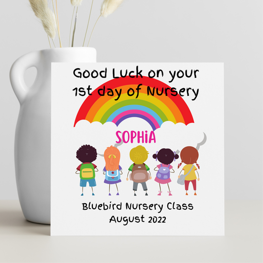 First Day of Nursery Card