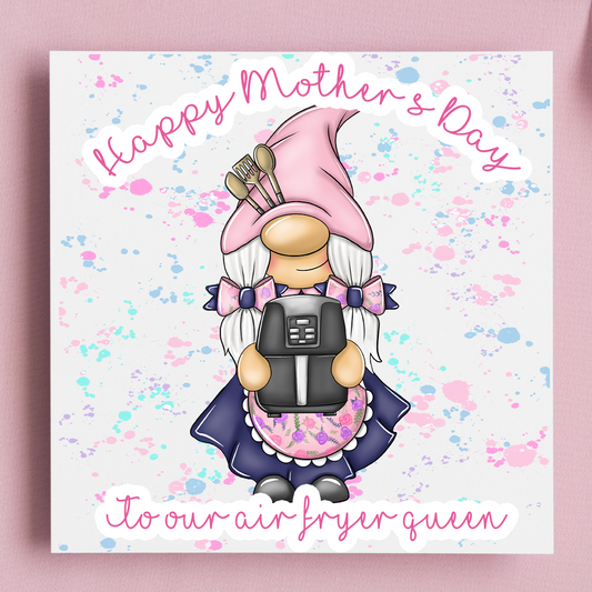 Gonk Airfryer queen mothers day card