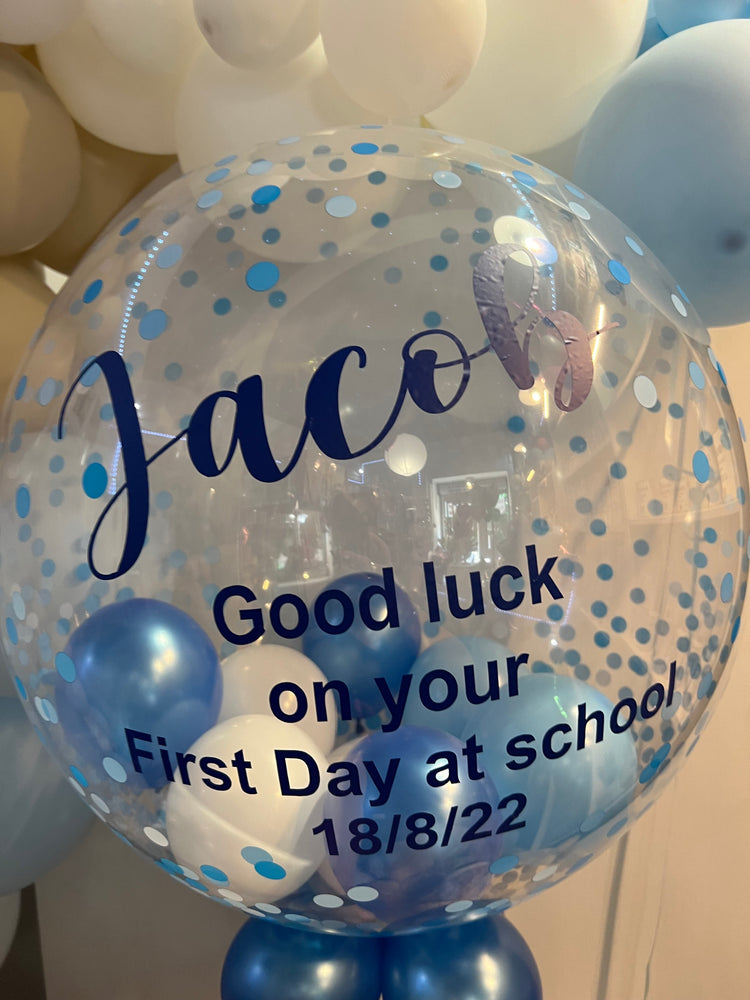 Back to school/first day of school bubble balloon