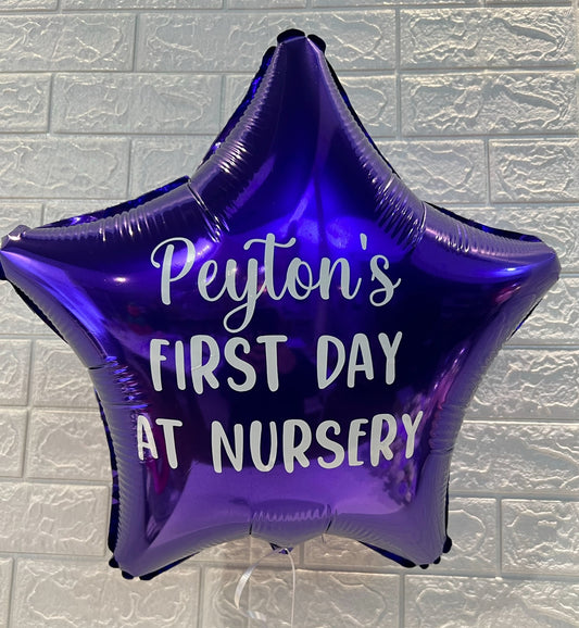 1st day school/nursery foil balloon