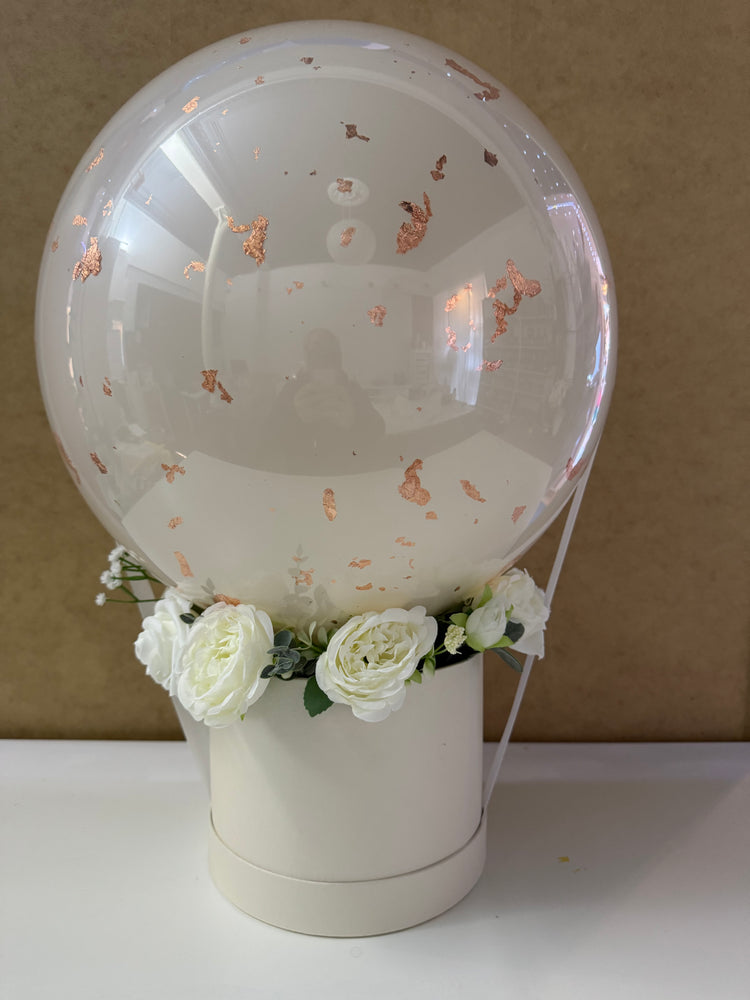 Glossy Bubble and Floral hatbox display