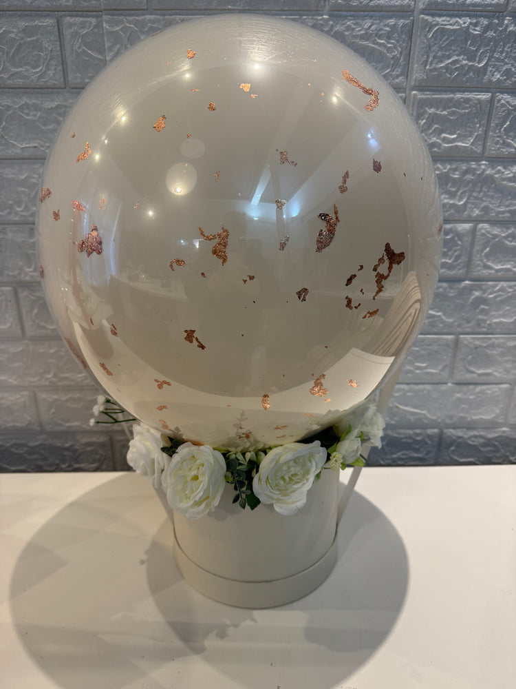 Glossy Bubble and Floral hatbox display