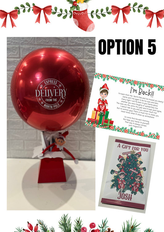 Hot Air Elf Arrival Balloon