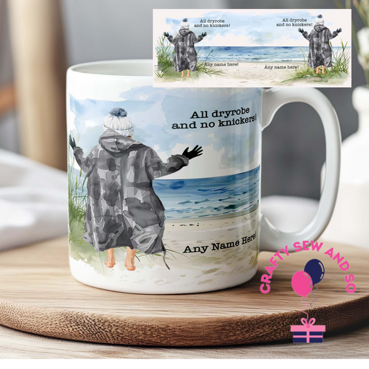 Dryrobe -Funny mug - All Dryrobe and no knickers