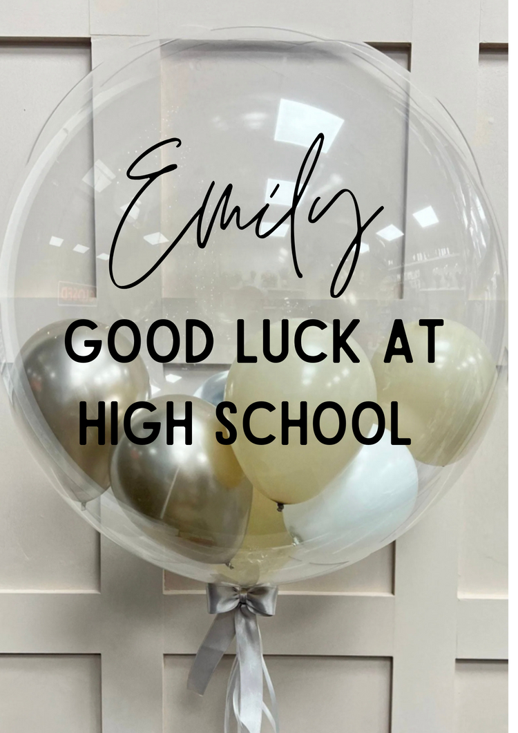 Back to school/first day of school bubble balloon