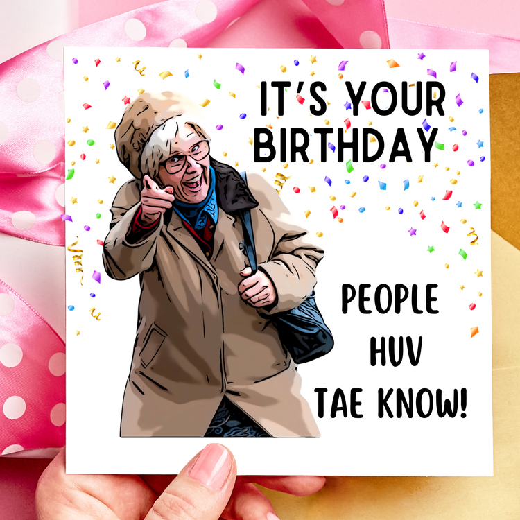 ‘Isa’ people huv tae know birthday card