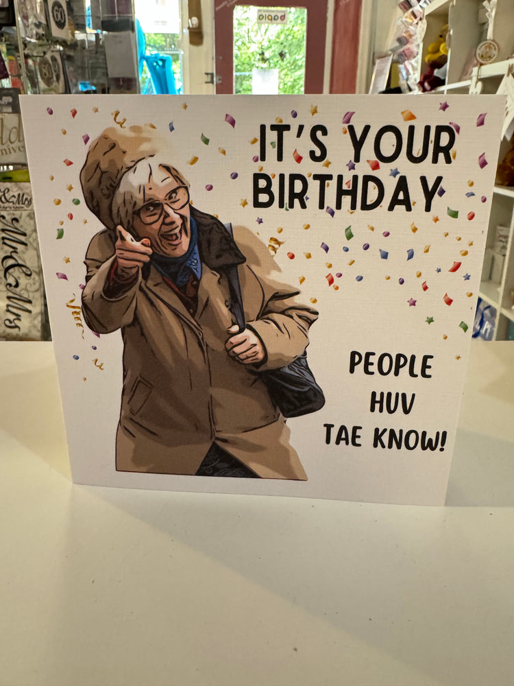 ‘Isa’ people huv tae know birthday card