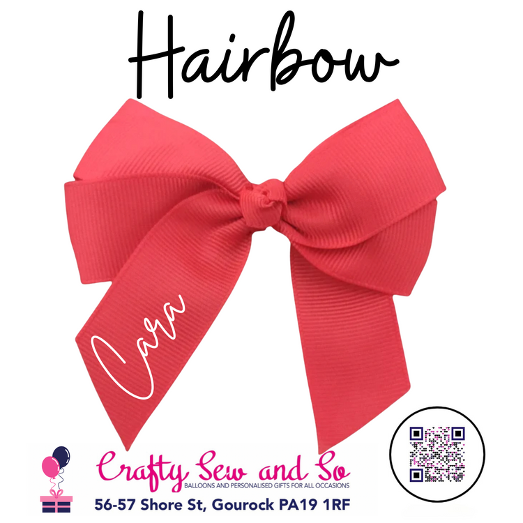 Personalised hair bow