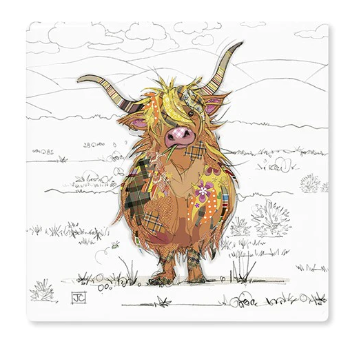 Bug Art 'Hamish Highland Cow' Ceramic Coaster