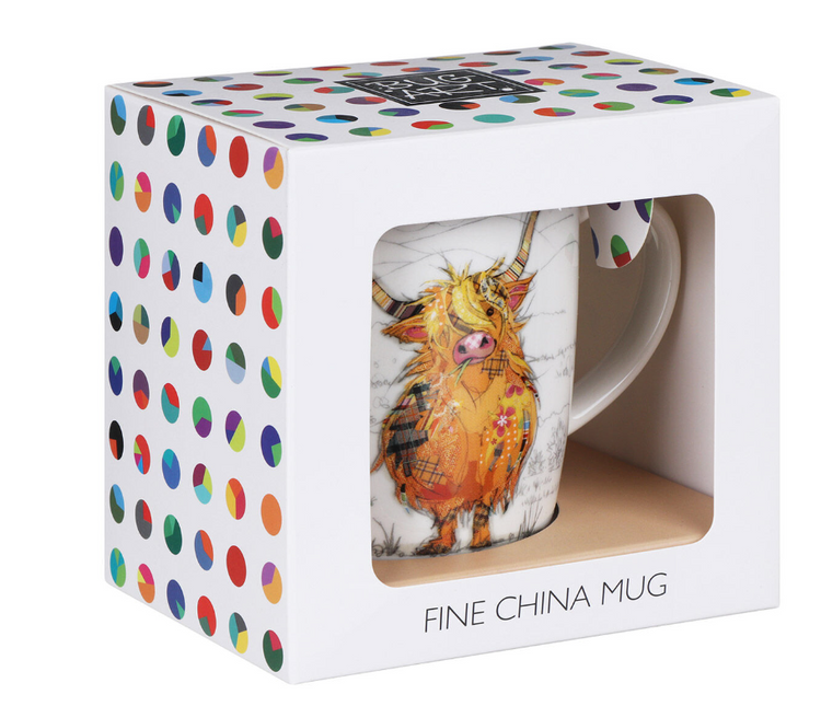 Bug Art Hamish Highland Cow Mug