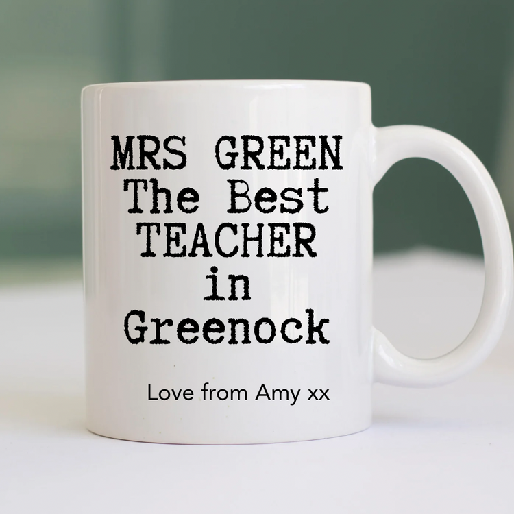 The best Teacher in any town mug