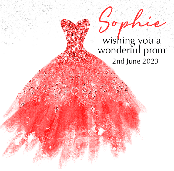 Prom Card - wishing you a wonderful prom