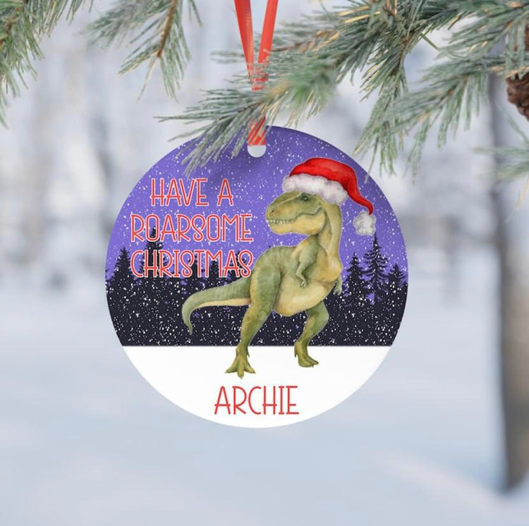 Dinosaur Christmas Ornament