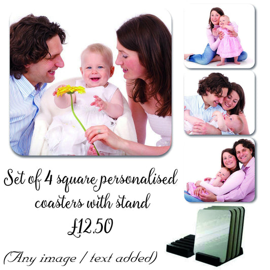 Photo Coasters with Stand