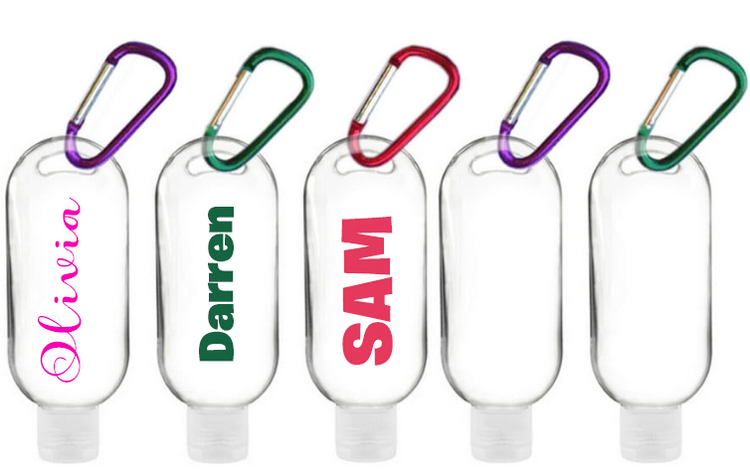 Personalised Hand Sanitiser Bottles