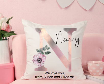 MOTHERS DAY GIFT NANNY PERSONALISED CUSHION GIFT