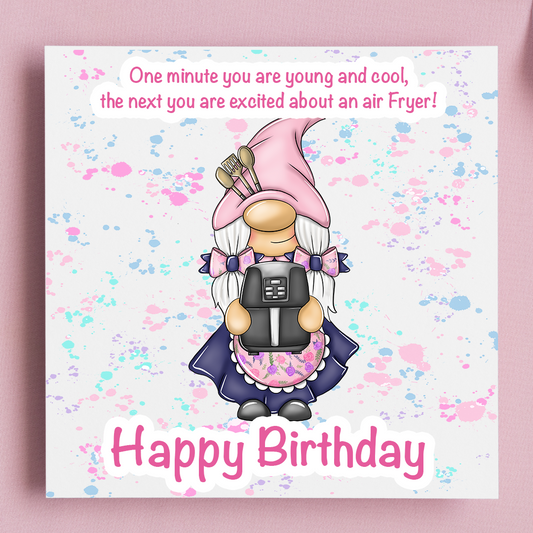 Gonk Airfryer birthday  card