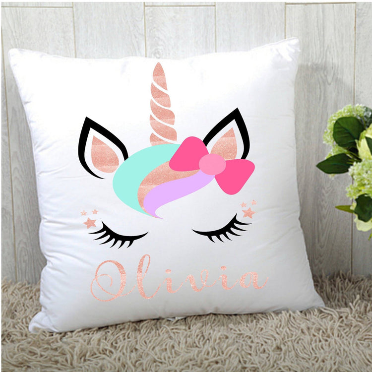 Personalised Unicorn Design Cushion