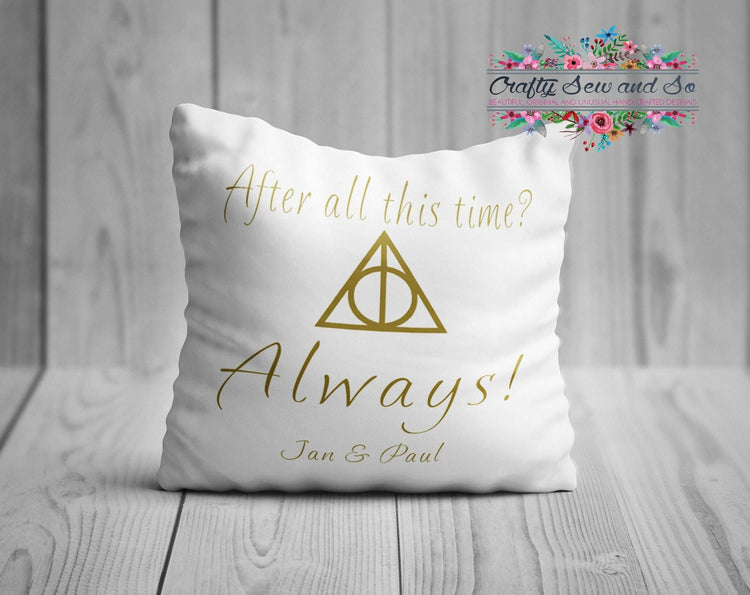 Personalised cushion, Harry Potter inspired.