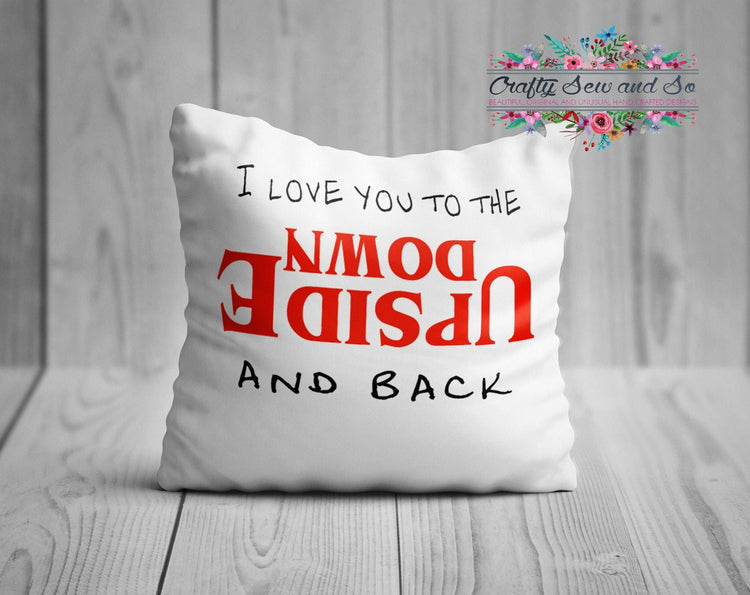 Stranger things inspired personalised cushion