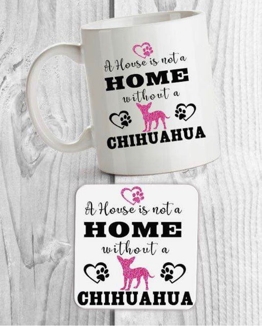 Chihuahua mug and coaster