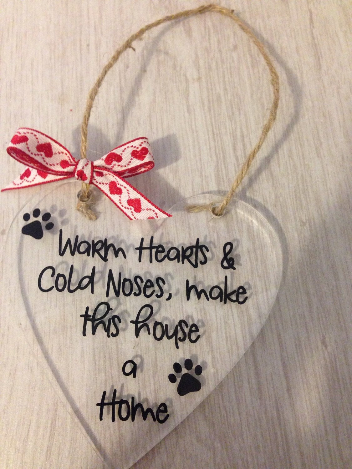 Dog lover personalised heart gift