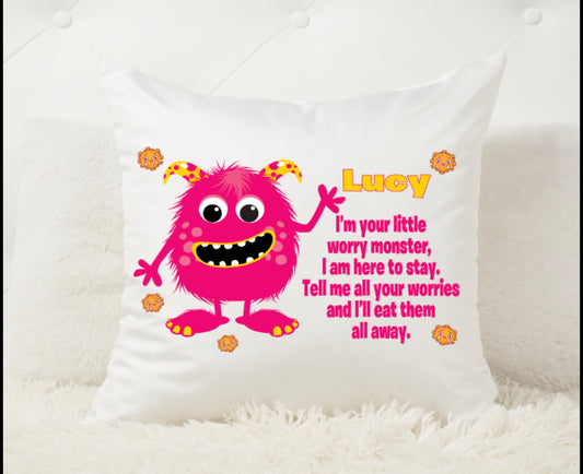 Worry monster cushion