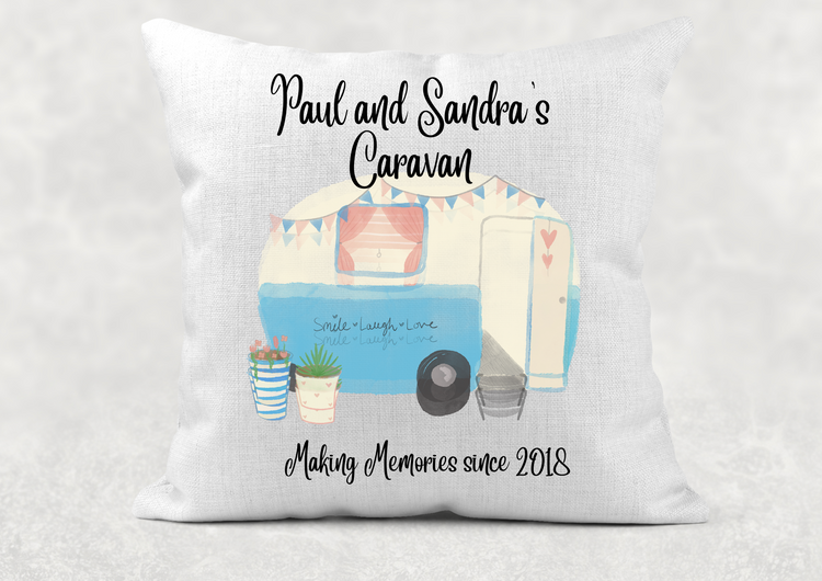 Caravan print Cushion